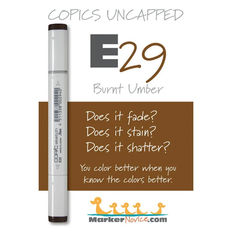 E29 - Copic Sketch Marker Burnt Umber — Violeta Ink